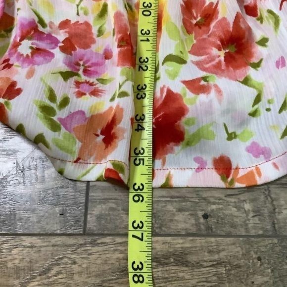 Vintage Y2K Oscar de la Renta Pink Label Chiffon Floral Robe XL - Picture 5 of 8